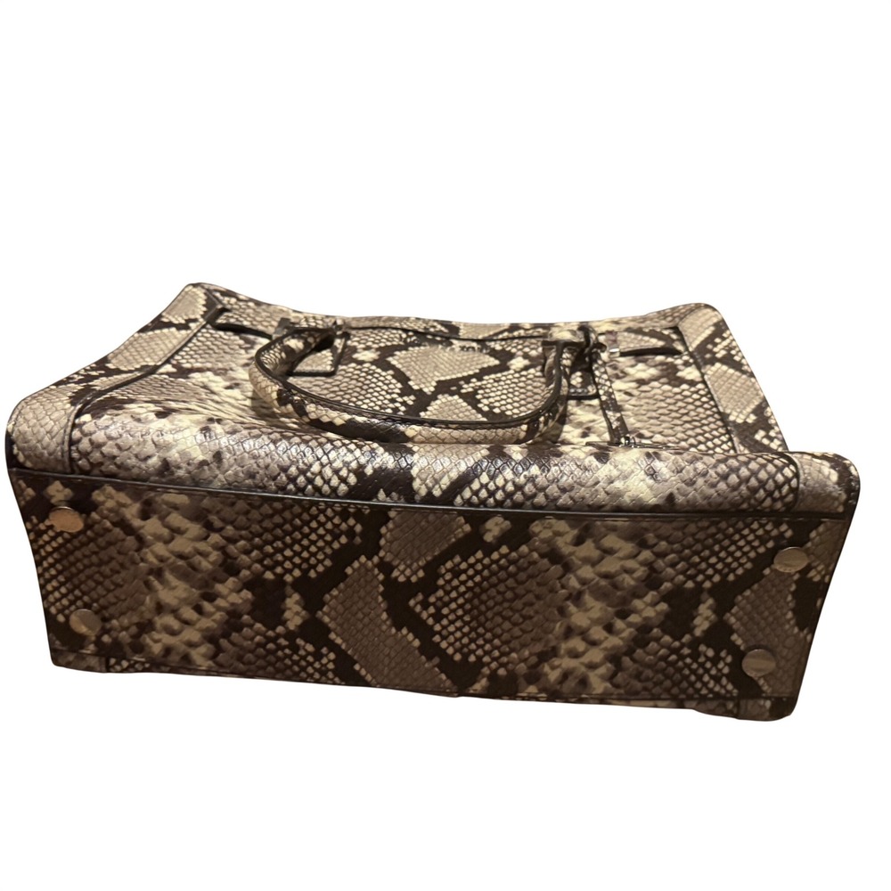 Michael Kors Snakeskin Tote Bag Silver Tone Hardware MK  Logo - Picture 7 of 9